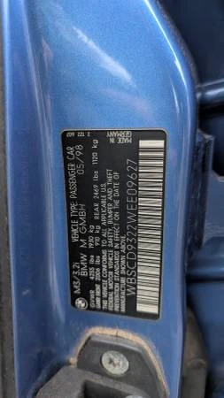 1998 BMW E36 M3 - Image 6 of 18