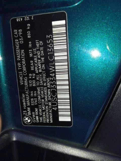 1998 BMW Z3 Roadster - Image 12 of 20