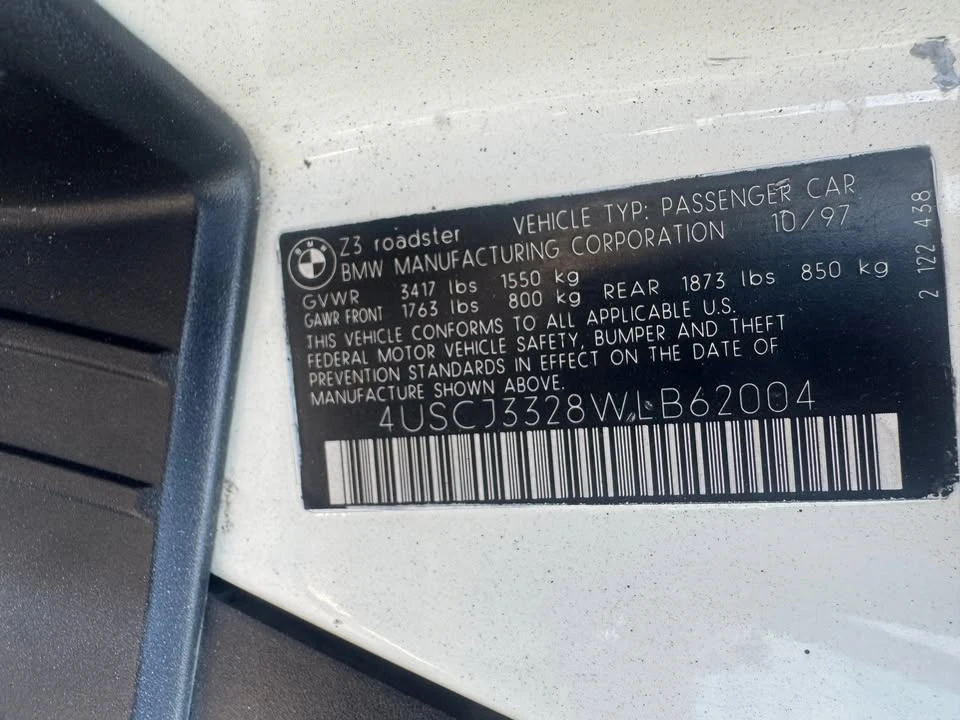 1998 BMW Z3 Roadster - Image 12 of 19