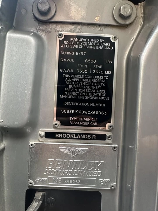 1998 Bentley Brooklands - Image 19 of 19