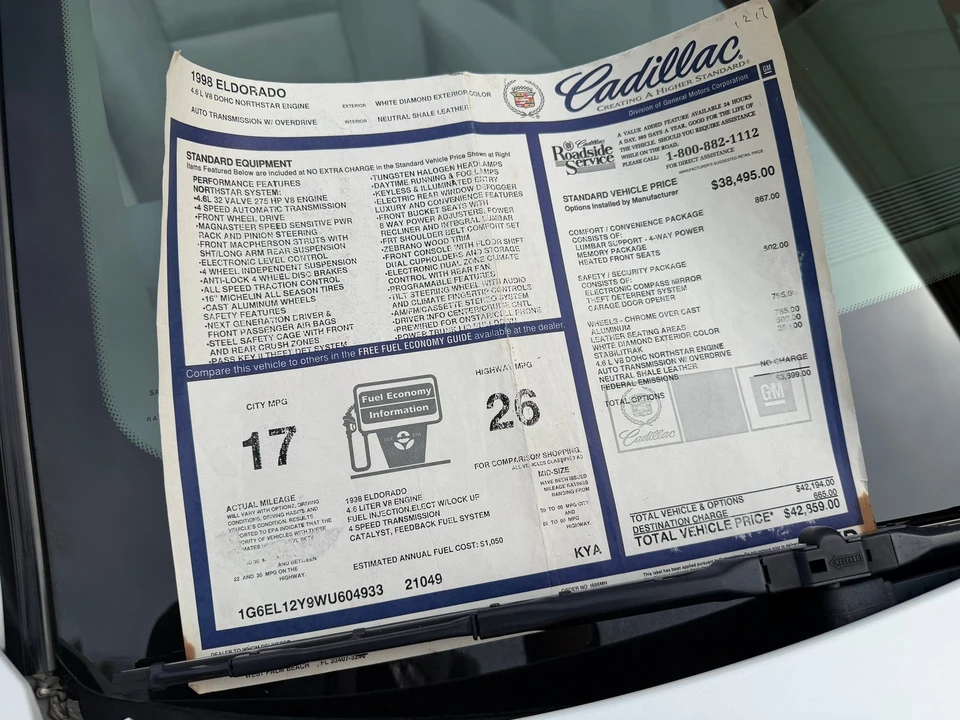 1998 Cadillac Eldorado 12th Gen - Image 30 of 31