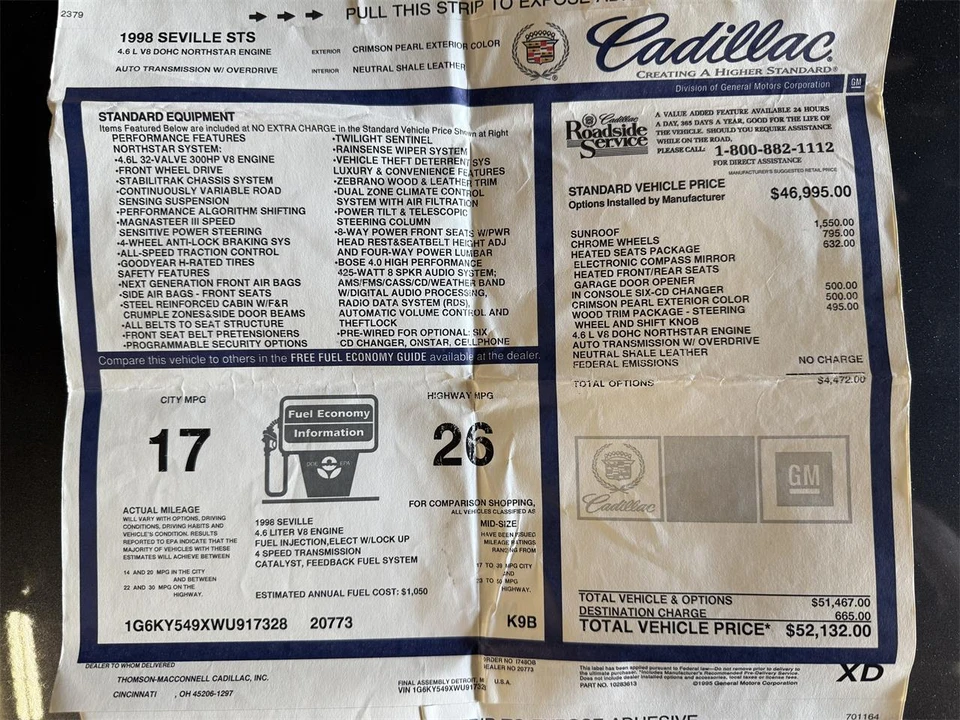 1998 Cadillac Seville - Image 7 of 31