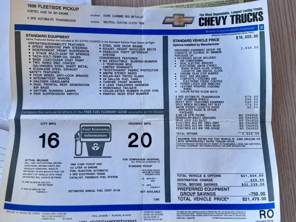 1998 Chevrolet C/K 4th Gen - Image 13 of 20