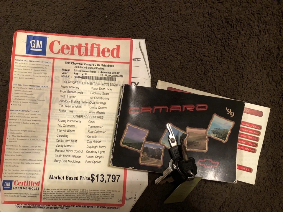 1998 Chevrolet Camaro 4th Gen - Image 15 of 15
