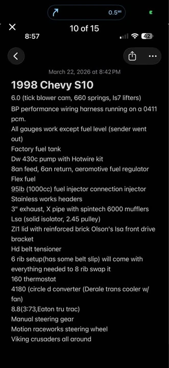 1998 Chevrolet S-10 - Image 5 of 7