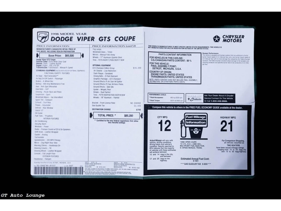 1998 Dodge Viper 2nd Gen - Image 29 of 31