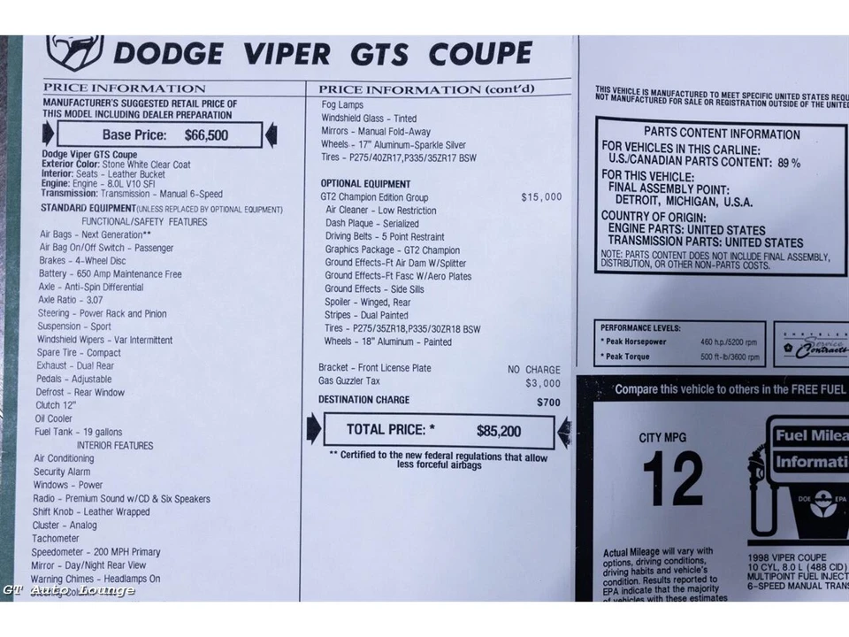 1998 Dodge Viper 2nd Gen - Image 30 of 31