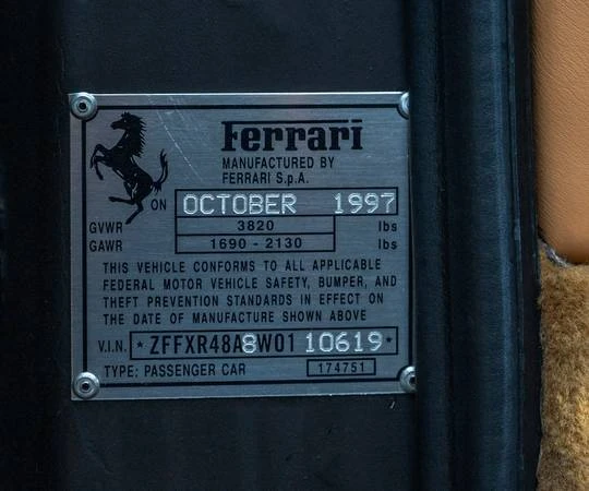 1998 Ferrari F355 Berlinetta - Image 19 of 21