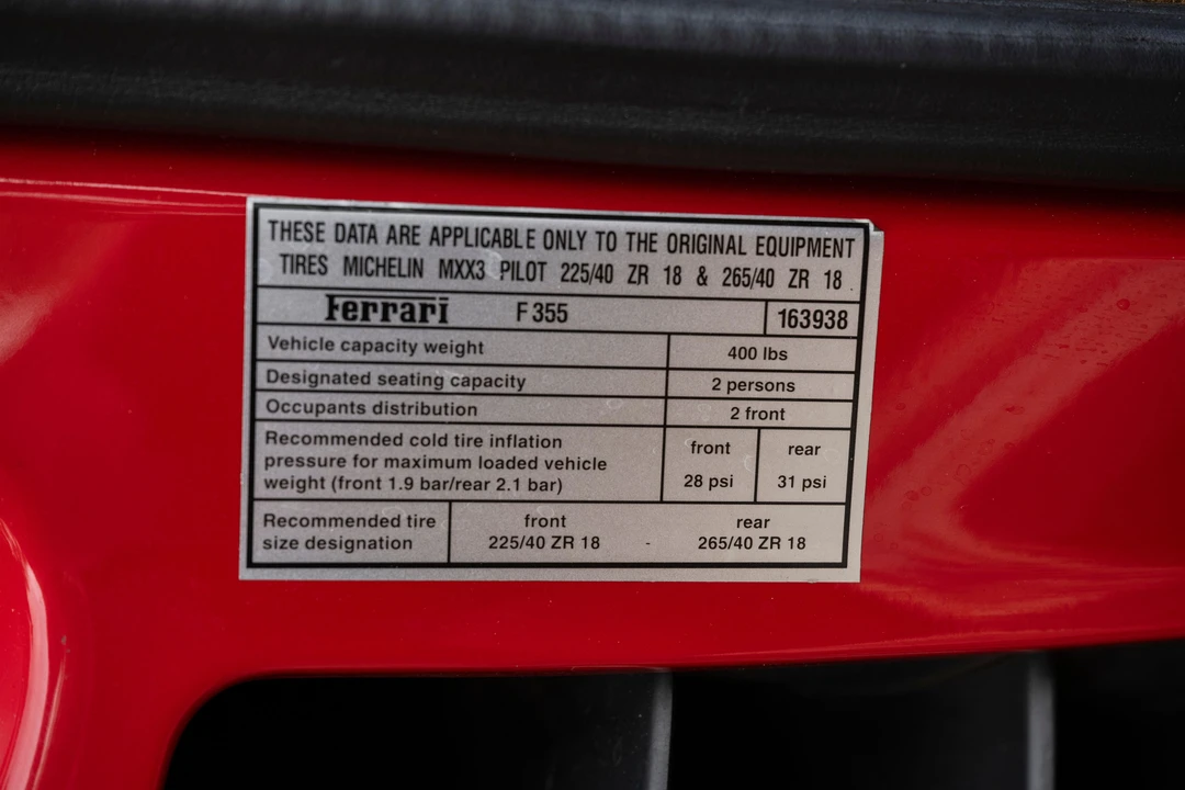 1998 Ferrari F355 Berlinetta - Image 29 of 31