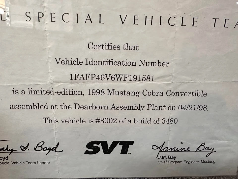 1998 Ford SN95 Mustang Cobra - Image 10 of 19