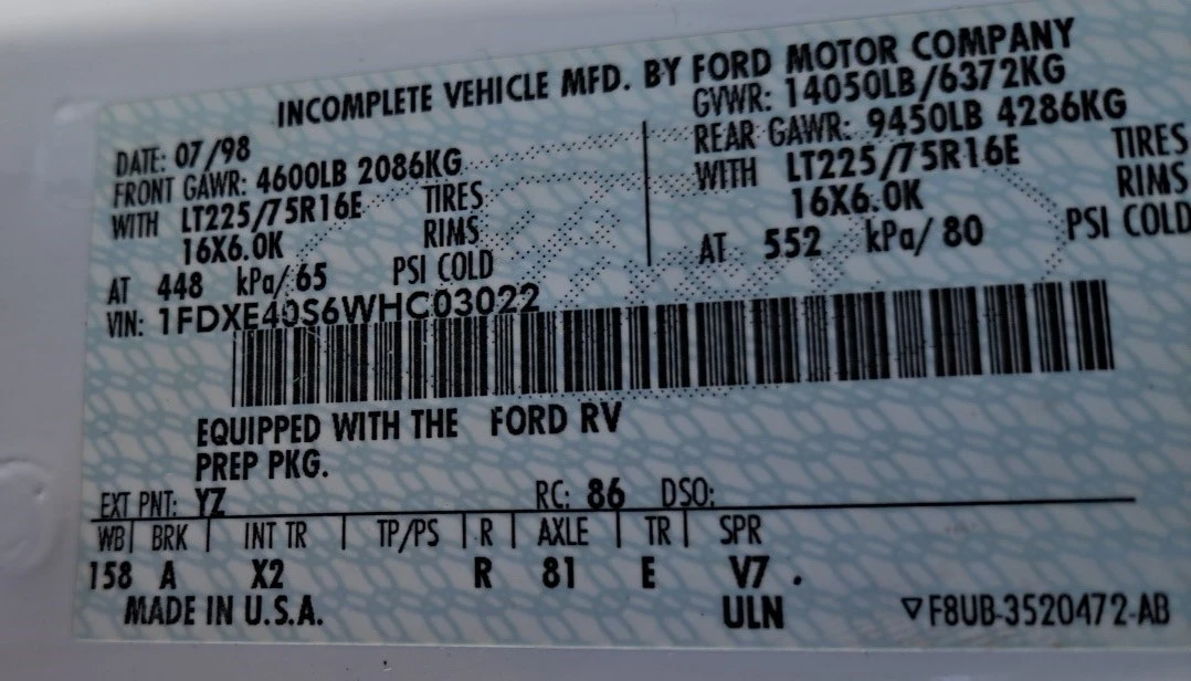 1998 Ford Econoline Van - Image 5 of 12