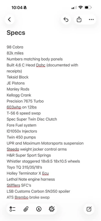 1998 Ford SN95 Mustang Cobra - Image 17 of 17