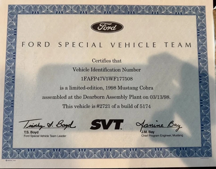 1998 Ford SN95 Mustang Cobra - Image 10 of 10