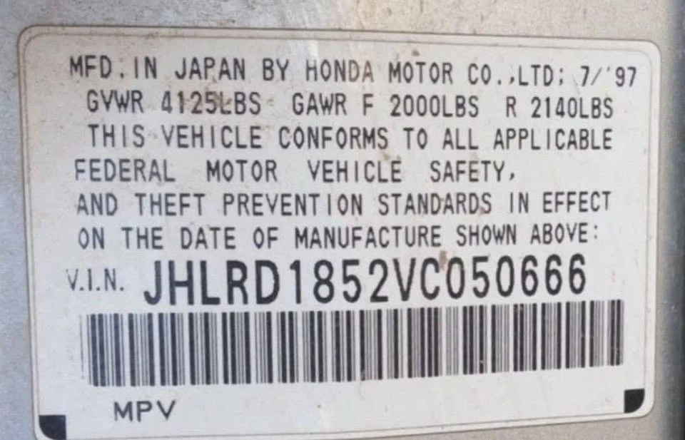 1998 Honda CR-V 1st Gen - Image 3 of 3