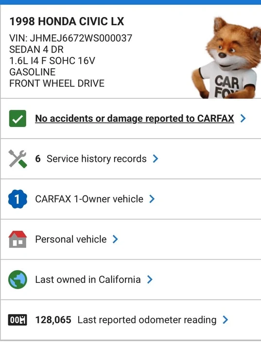 1998 Honda EK Civic - Image 11 of 11