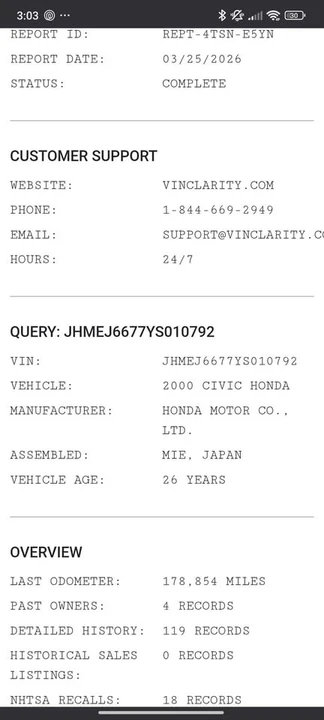1998 Honda EK Civic - Image 8 of 11