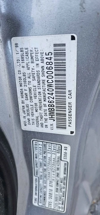 1998 Honda Prelude 5th Gen - Image 7 of 12
