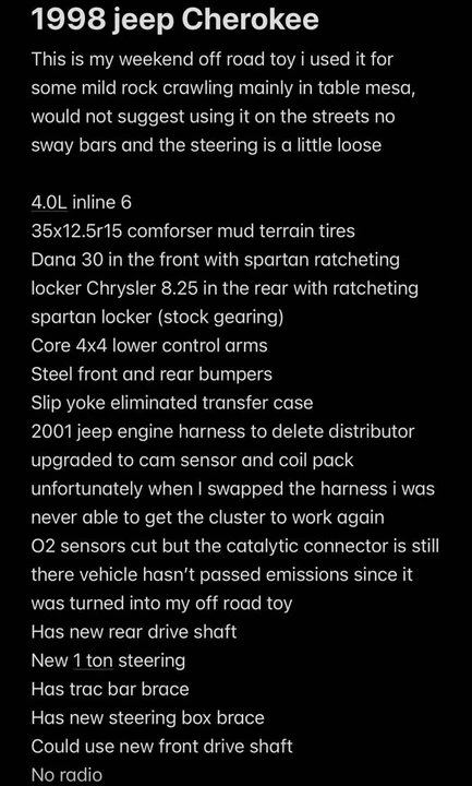1998 Jeep XJ Cherokee - Image 10 of 12