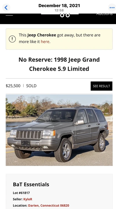1998 Jeep ZJ Grand Cherokee - Image 21 of 26