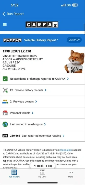 1998 Lexus LX 2nd Gen - Image 12 of 12