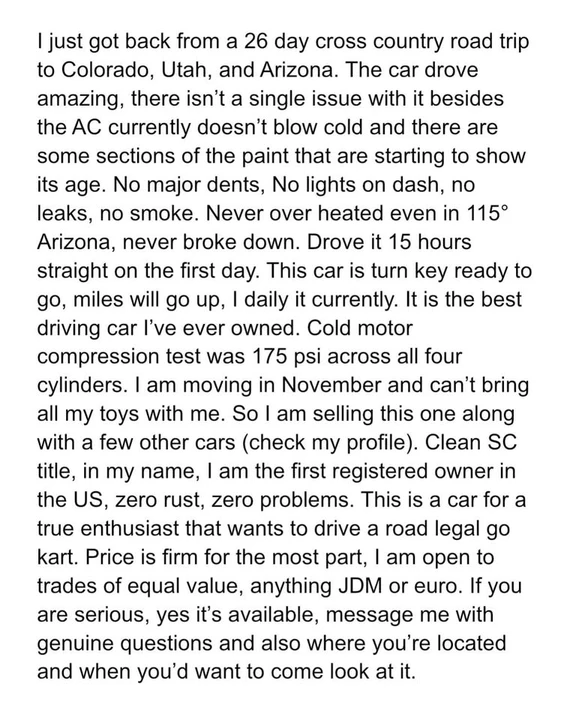 1998 Mazda NA MX-5 Miata - Image 20 of 20