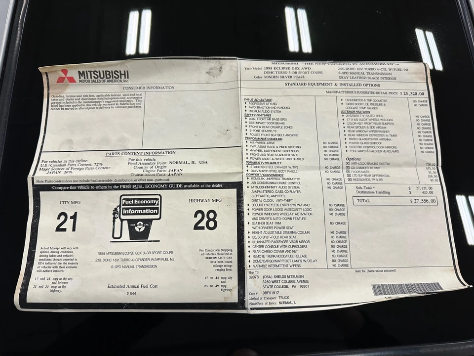 1998 Mitsubishi Eclipse 2nd Gen - Image 28 of 29
