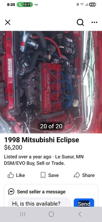 1998 Mitsubishi Eclipse 2nd Gen - Image 6 of 6