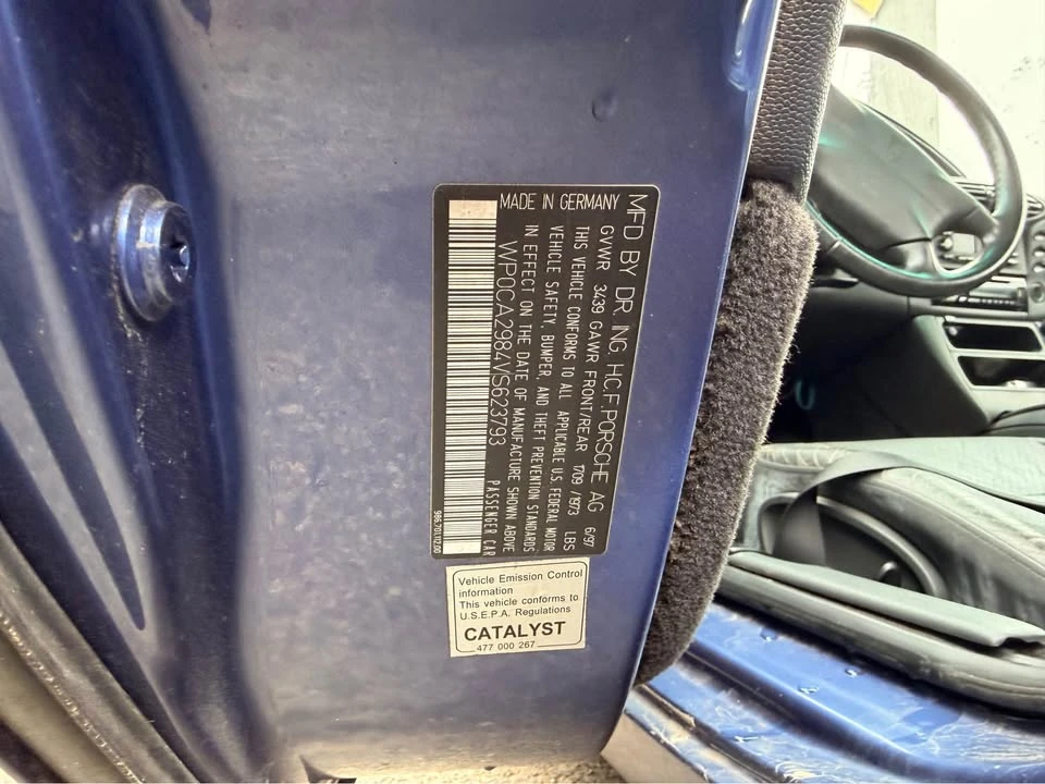 1998 Porsche 986 Boxster - Image 7 of 7