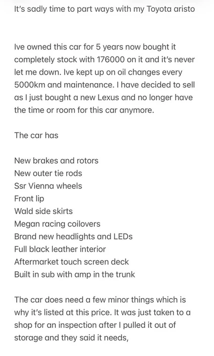 1998 Toyota Aristo - Image 4 of 5