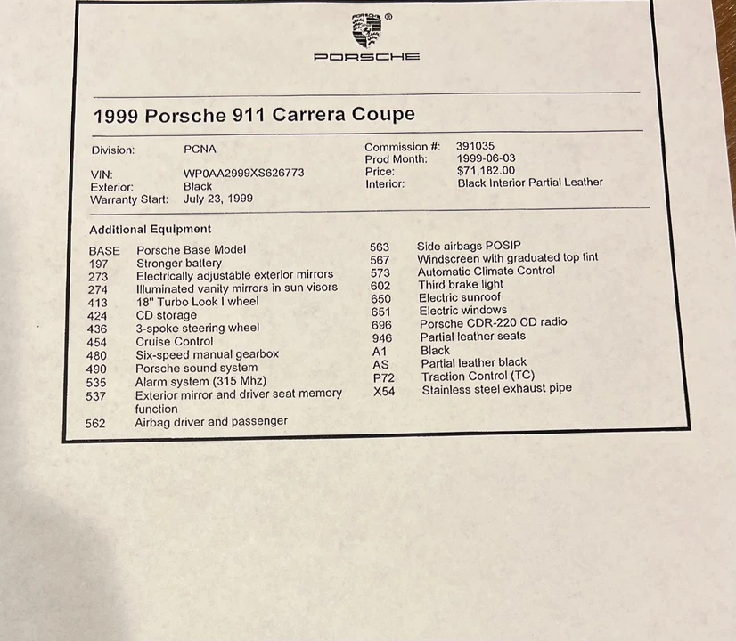 1999 Porsche 996 Carrera - Image 28 of 31