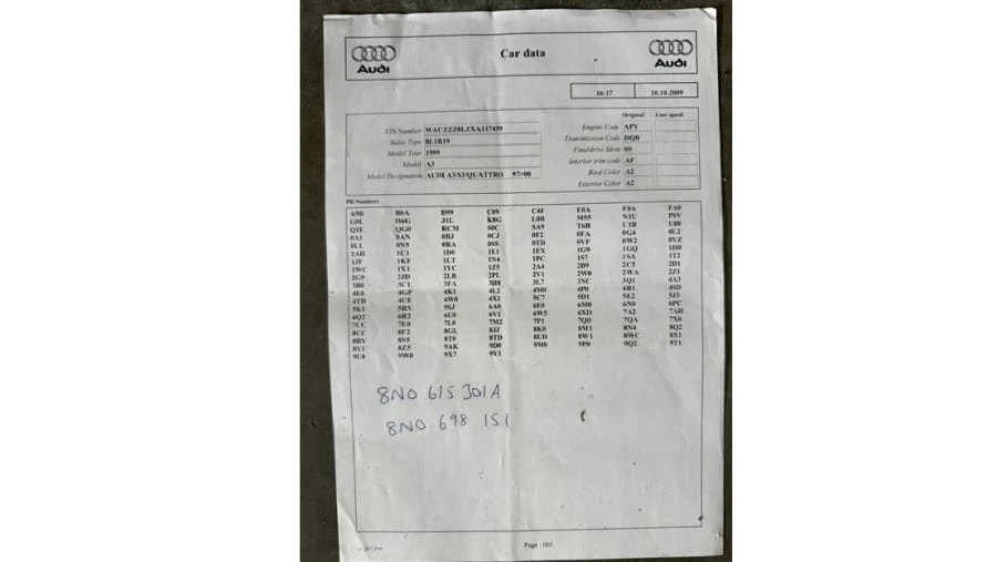 1999 Audi 8L S3 - Image 28 of 31