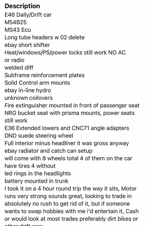 1999 BMW E46 3 Series - Image 4 of 5