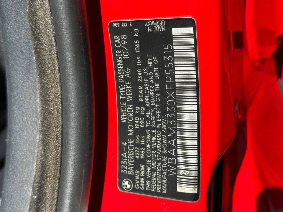 1999 BMW E36 3 Series - Image 18 of 18