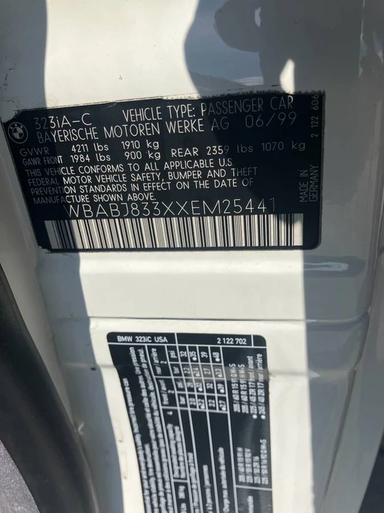 1999 BMW E36 3 Series - Image 14 of 14