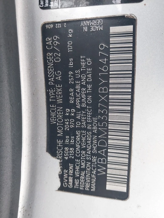 1999 BMW E39 5 Series - Image 3 of 21