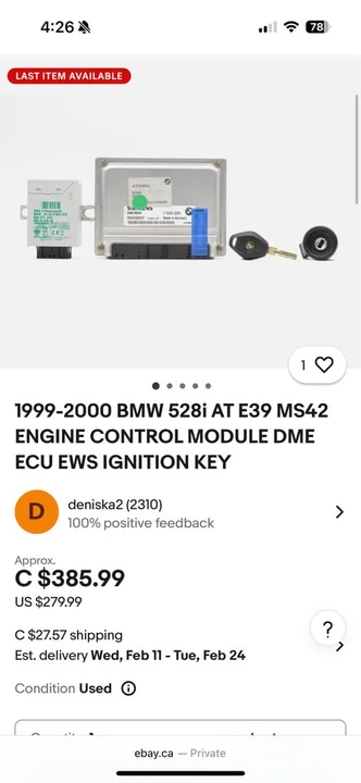 1999 BMW E39 5 Series - Image 4 of 4