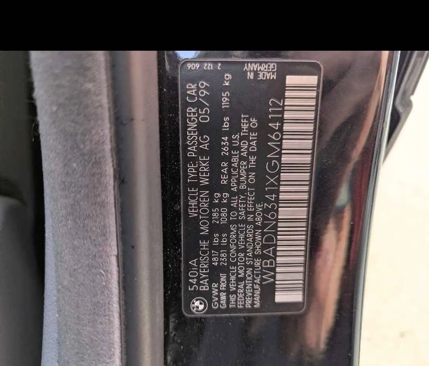1999 BMW E39 540i - Image 8 of 13