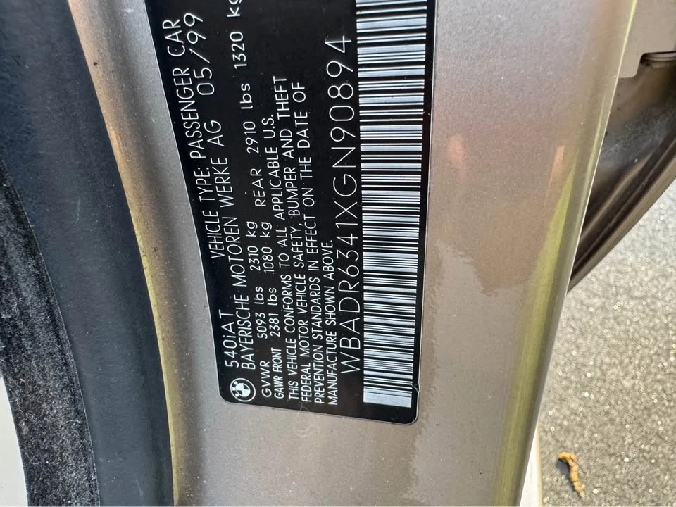 1999 BMW E39 5 Series - Image 16 of 19