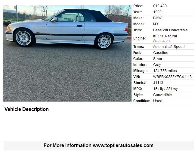 1999 BMW E36 M3 - Image 25 of 25