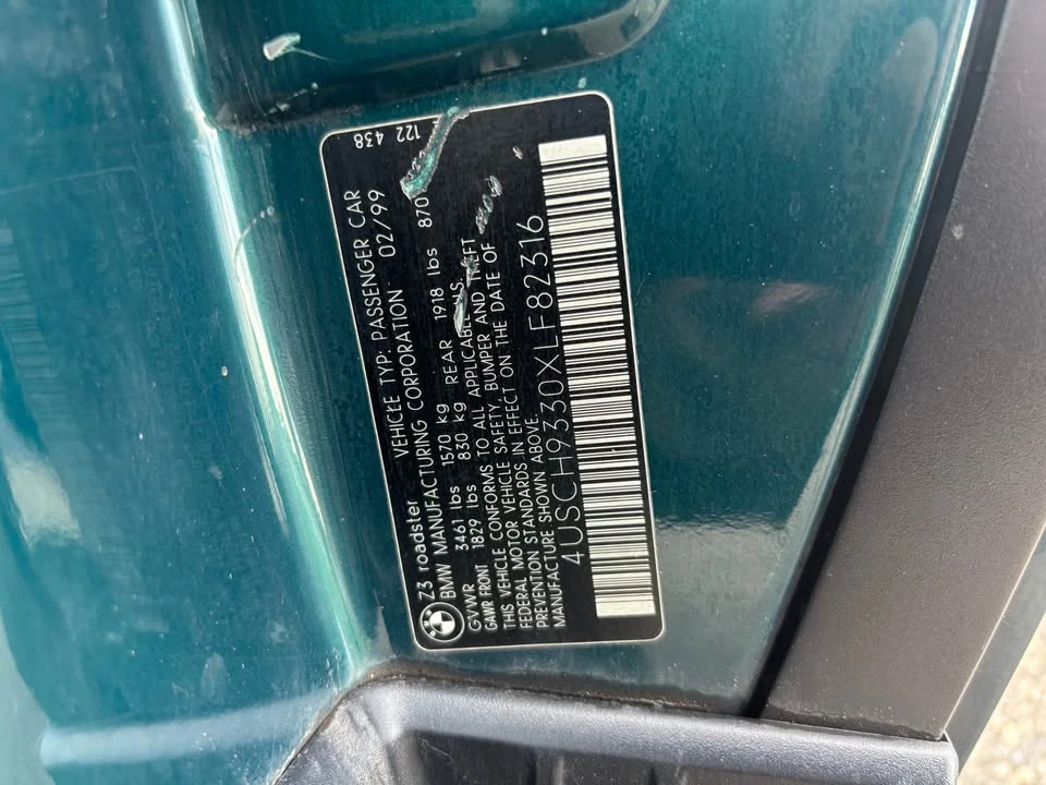 1999 BMW Z3 Roadster - Image 18 of 18
