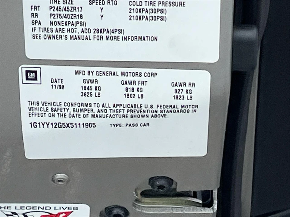 1999 Chevrolet Corvette C5 - Image 22 of 22