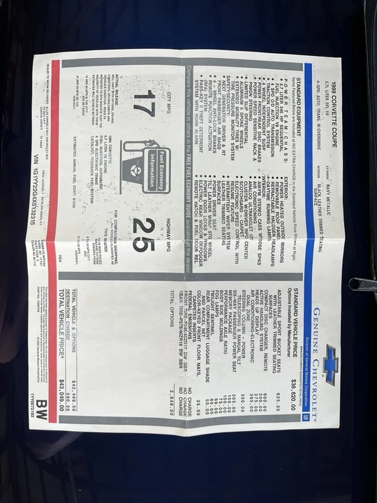 1999 Chevrolet Corvette C5 - Image 3 of 16