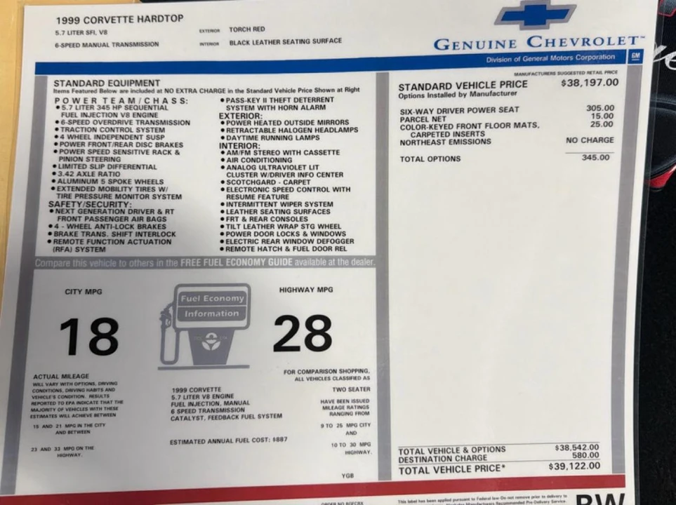 1999 Chevrolet Corvette C5 - Image 29 of 30