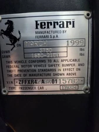 1999 Ferrari F355 GTS - Image 8 of 8