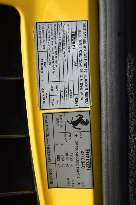 1999 Ferrari F355 Spider - Image 21 of 30