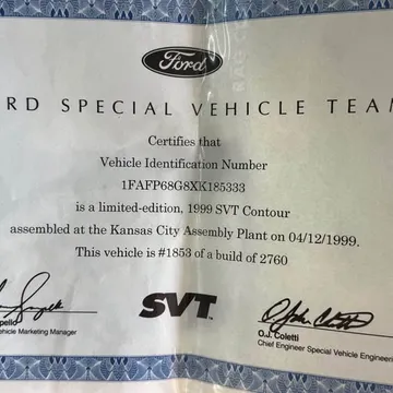 1999 Ford Contour SVT
