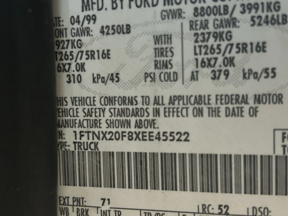 1999 Ford Super Duty 1st Gen - Image 8 of 9