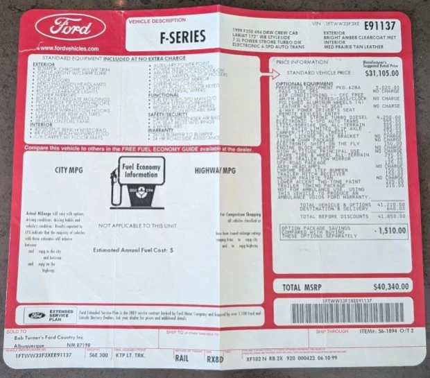 1999 Ford Super Duty 1st Gen - Image 8 of 8