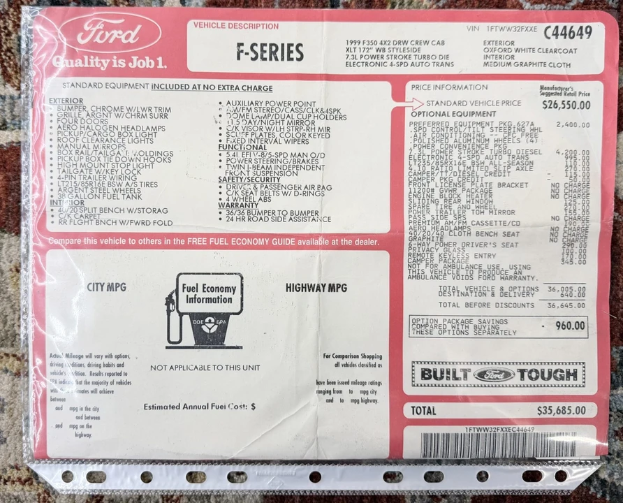 1999 Ford Super Duty 1st Gen - Image 8 of 8