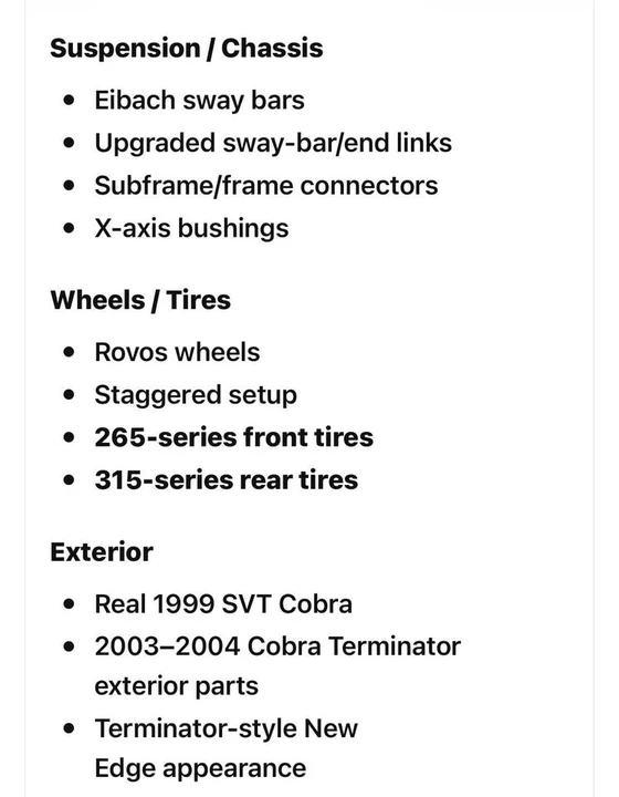 1999 Ford SN95 Mustang Cobra - Image 11 of 16